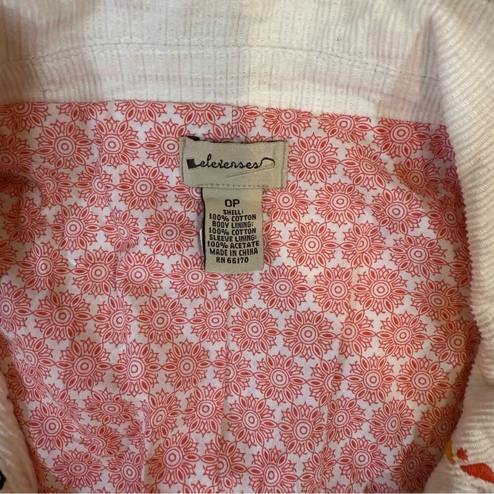 Elevenses Anthropology Rocky Shore Corduroy Embroidered Blazer Size 0P - Picture 3 of 9